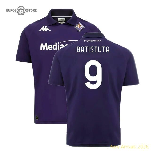 First-class 2024-2025 Viola Home Shirt (batistuta 9) - Premium Collection