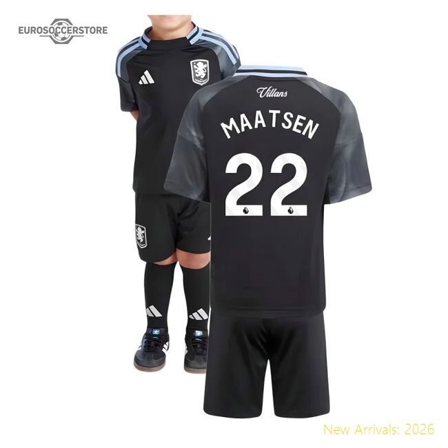Premium 2025-2026 Aston Villa Away Mini Kit (maatsen 22) - Premium