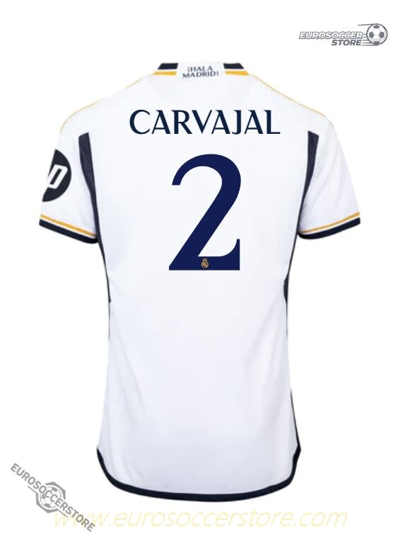 Real Madrid's Carvajal 2023-24 Season Home Jersey No. 2