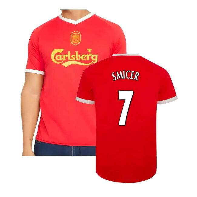 Smicer 7 Latest Liverpool Home Soccer Jersey 2001-2003