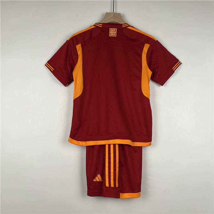Kids AS Roma 2324 Home Kit ShirtShorts - Official Replica 18780