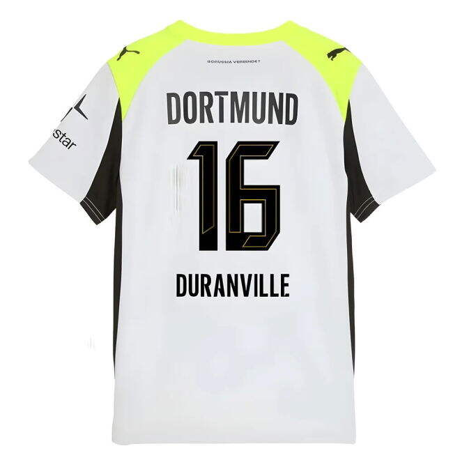 Kids 2025-2026 Borussia Dortmund Soccer Club Away Uniform