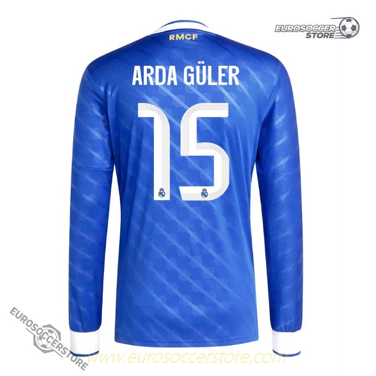 25-26 Season Real Madrid Third Long Sleeve Jersey for ARDA GÜLER #15