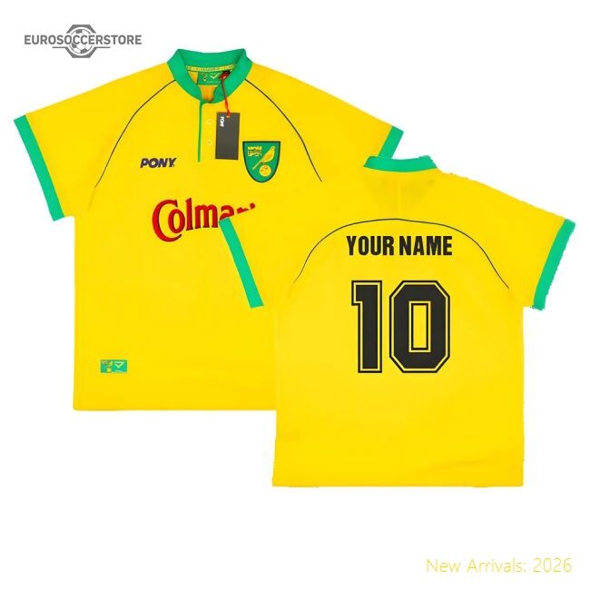 Premium 1997-1999 Norwich City Home Pony Reissue Shirt (your Name)