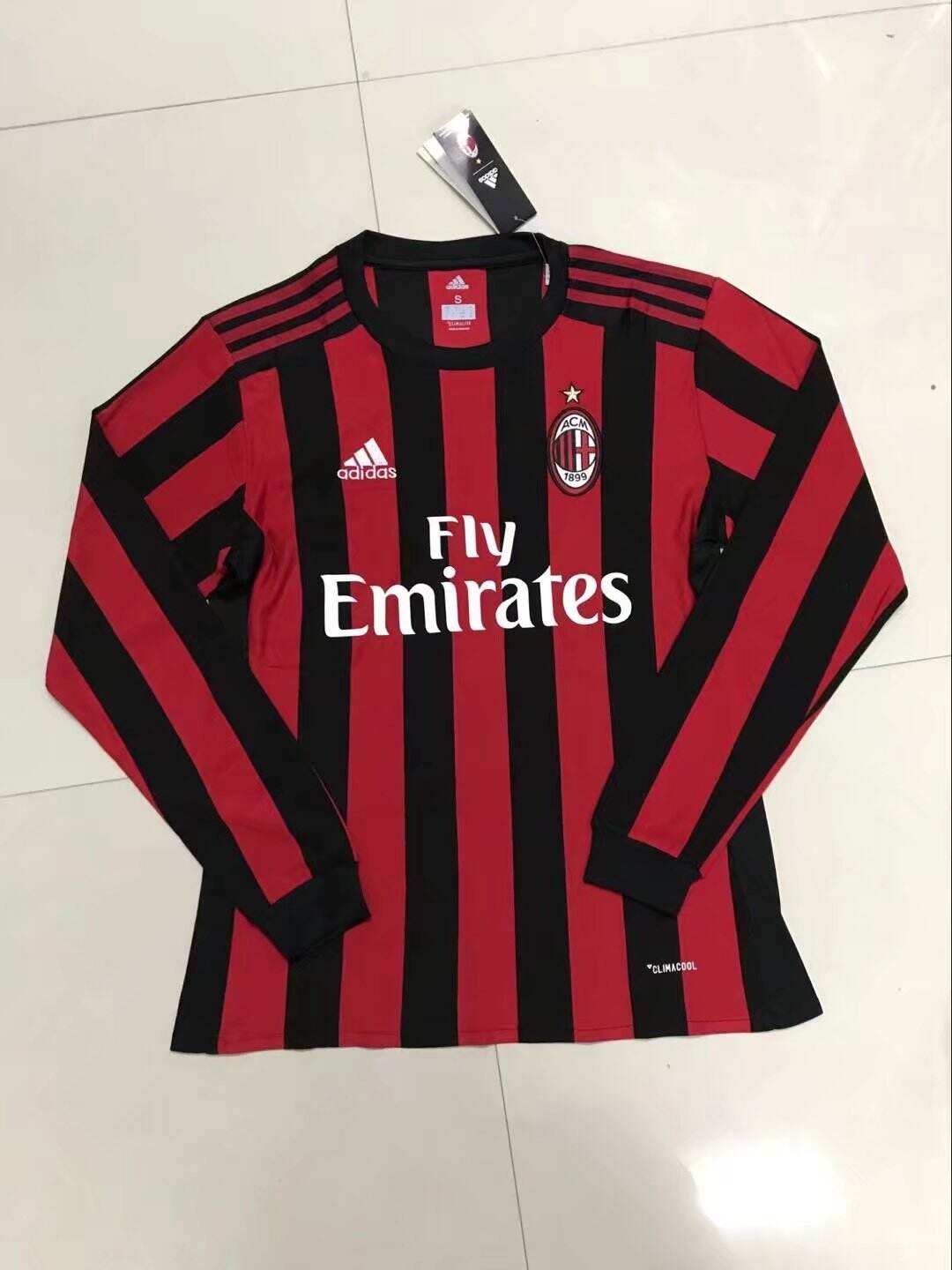 AC Milan Home 201718 LS Soccer Shirt - Official Replica 9795