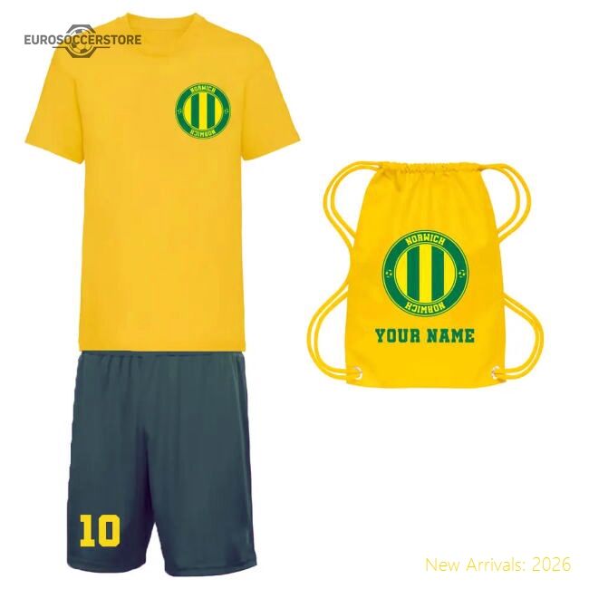 High-quality Personalised Norwich Training Kit Package - Premium Quality