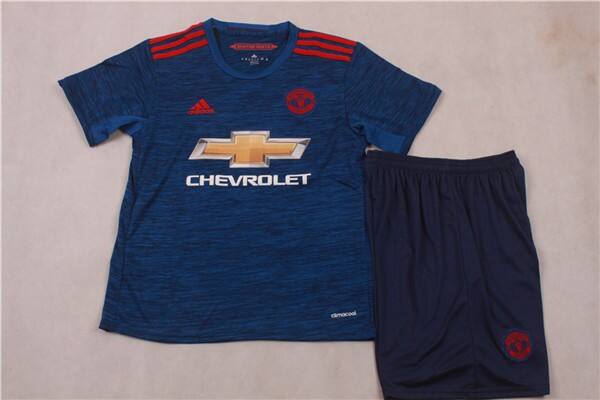 Kids Manchester United 2016-17 Away Soccer KitsShirtShorts - Official