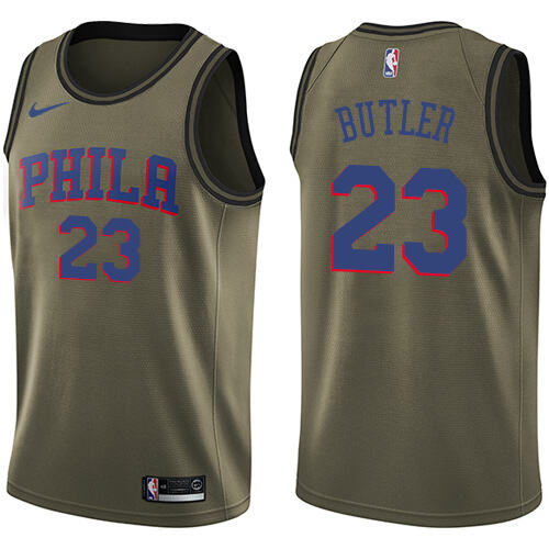76ers #23 Jimmy Butler Top-Grade 2024 Icon NBA Jersey - Green Swingman