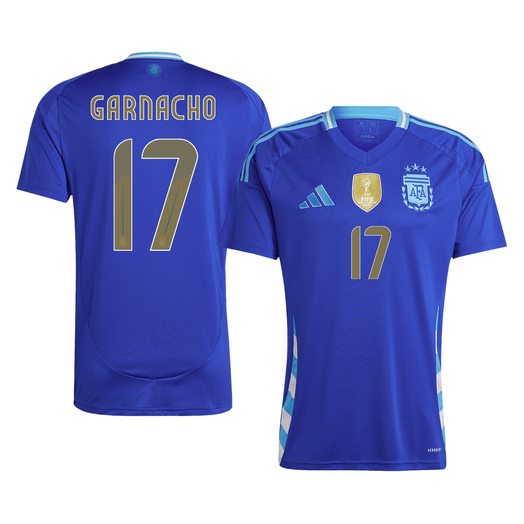 GARNACHO #17 Argentina Away  Soccer Jersey 2024 Authentic Kit