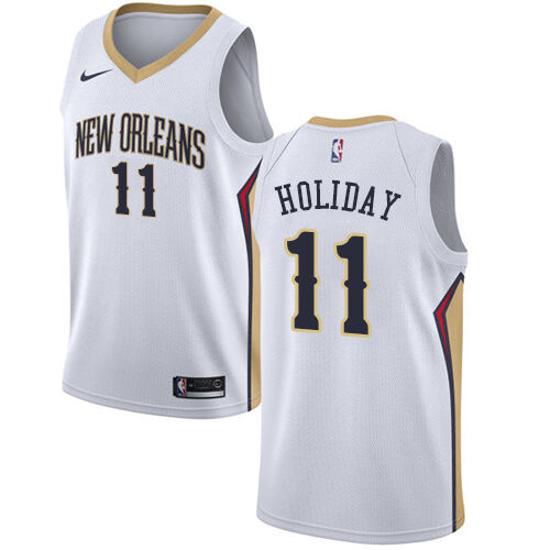 NOP #11 Jrue Holiday Premium 2024 Icon NBA Jersey - White Swingman