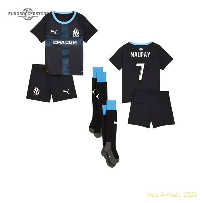 Trending Match-Day 2025-2026 Marseille Away Mini Kit (Maupay 7)