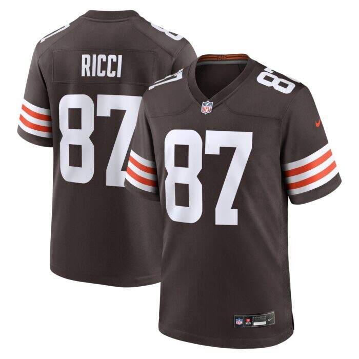Men's Cleveland Browns Giovanni Ricci Nike Brown Game Jers...