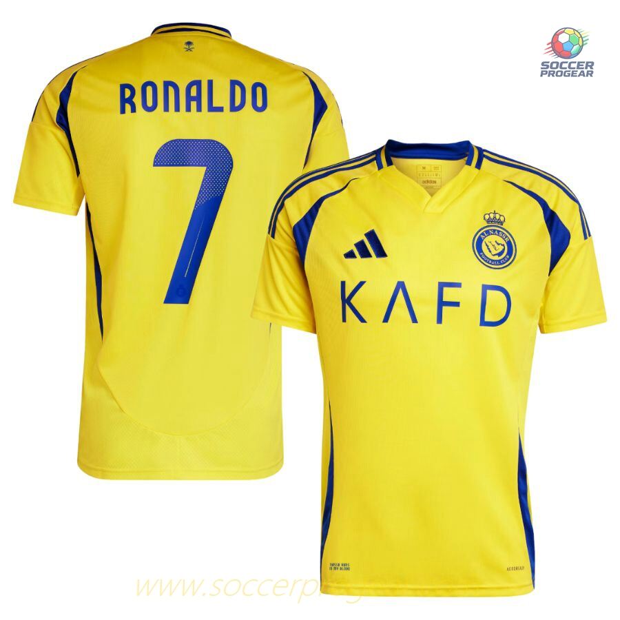 AL Nassr Ronaldo Youth Home Soccer Football Shirt 2024-2025 Season