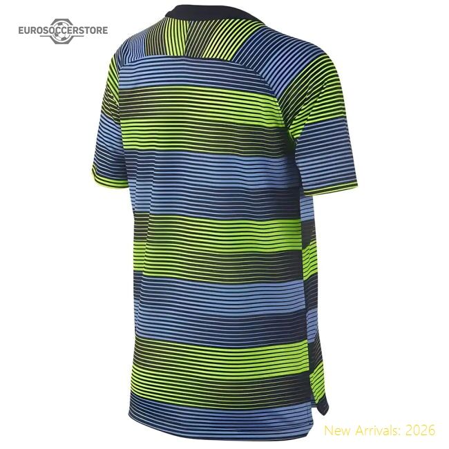 Premium 2018-2019 Man City Nike Pre-match Training Shirt (volt-blue