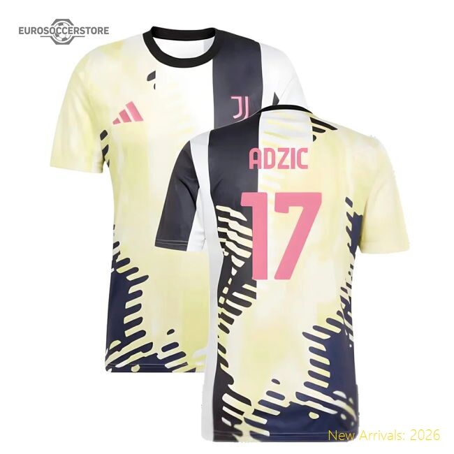 Juventus Adzic Elite Shirt Jersey Calcio Italiano Performance Fabric