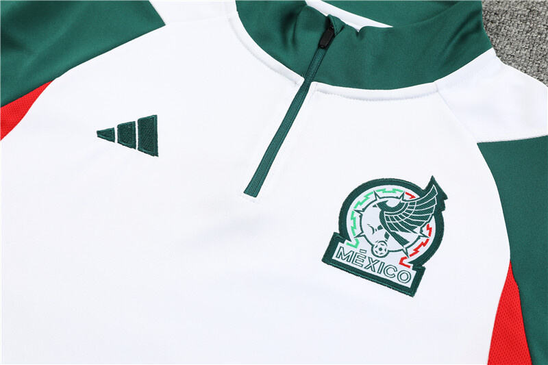 Authentic Comfort Fit 2023 MEXICO WHITE TRAINING TRACKSUIT