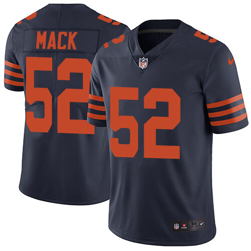 Official NFL Chicago Bears #52 Mack Navy Alternate Limited Jersey