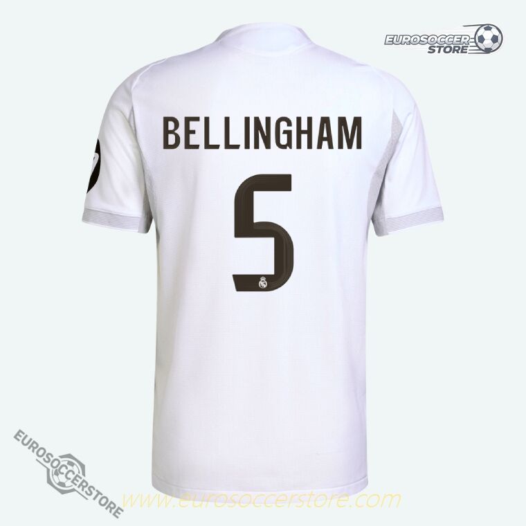 Real Madrid 25-26 Home Player Version Jersey with BELLINGHAM 5 Printing