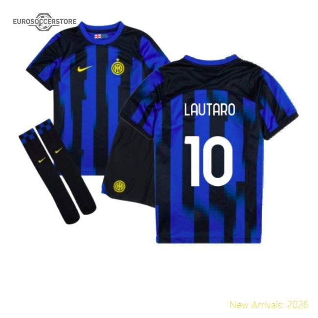 2023-2024 Inter Milan Home Mini Kit (lautaro 10) - Match Quality