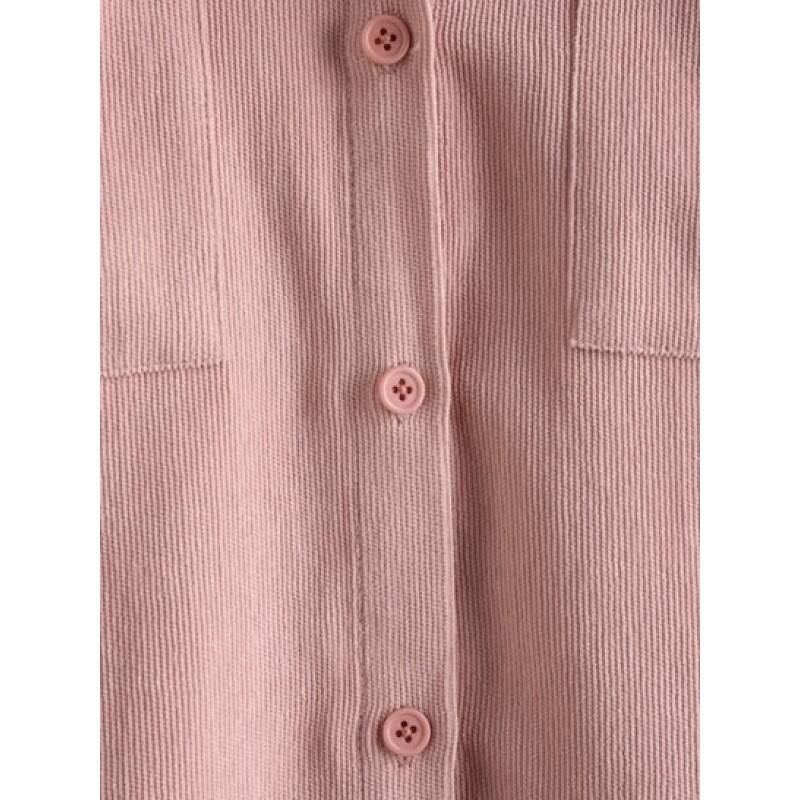 Corduroy Pocket Short Sleeve Shirt VN7377