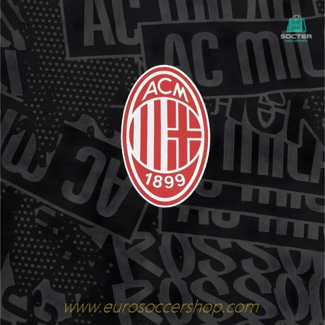 2025-2026 AC Milan ftblCulture Tee AOP (Black)