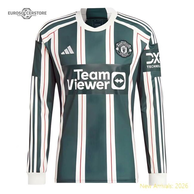 Official 2023-2024 Man Utd Long Sleeve Away Shirt (b Fernandes 8)