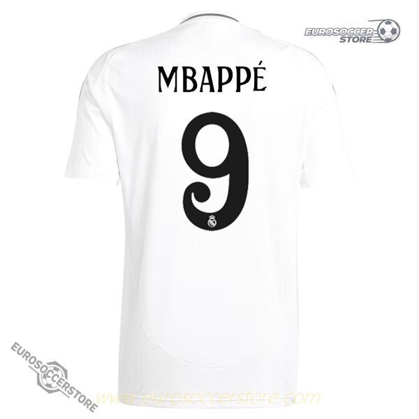 MBAPPÉ's Number 9 Home Jersey for Real Madrid in the 24-25 Season