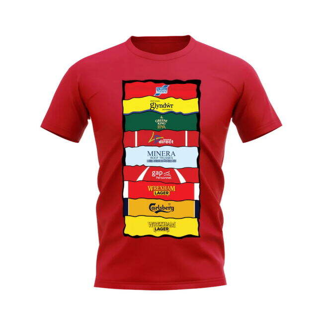 Wrexham Shirt Sponsor History T-shirt (Red)