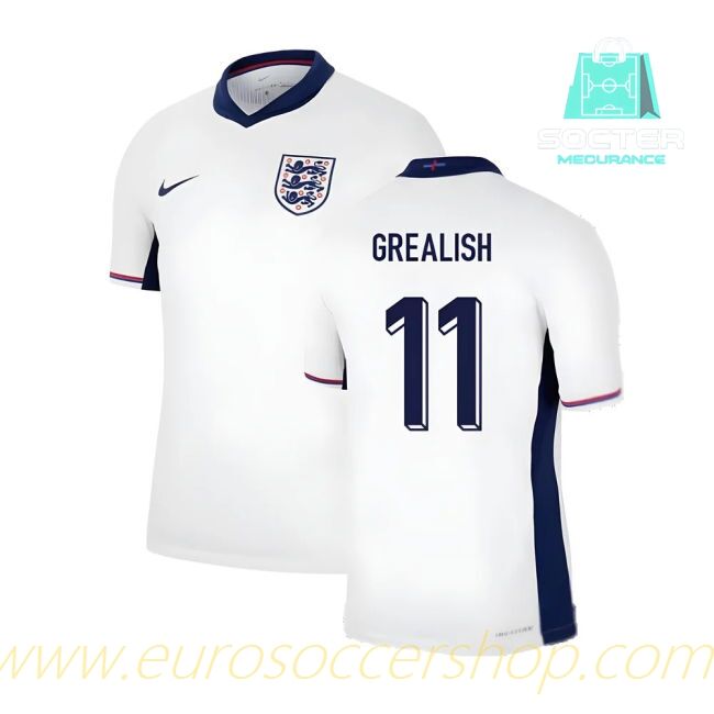 Player Version 2024-25 Collection England National Team Home Jersey (Grealish 11)