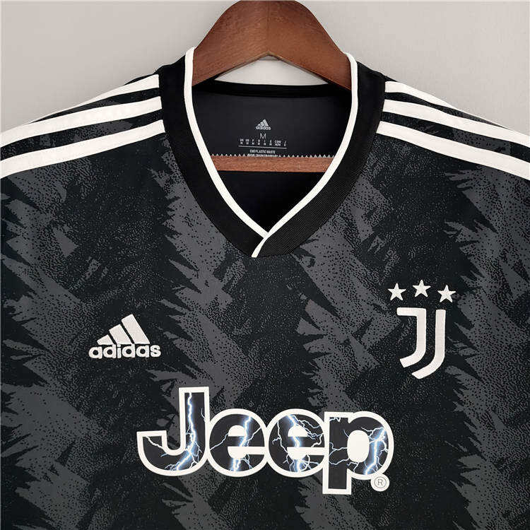 2223 Juventus Away Black Soccer Jersey Football Shirt - Official