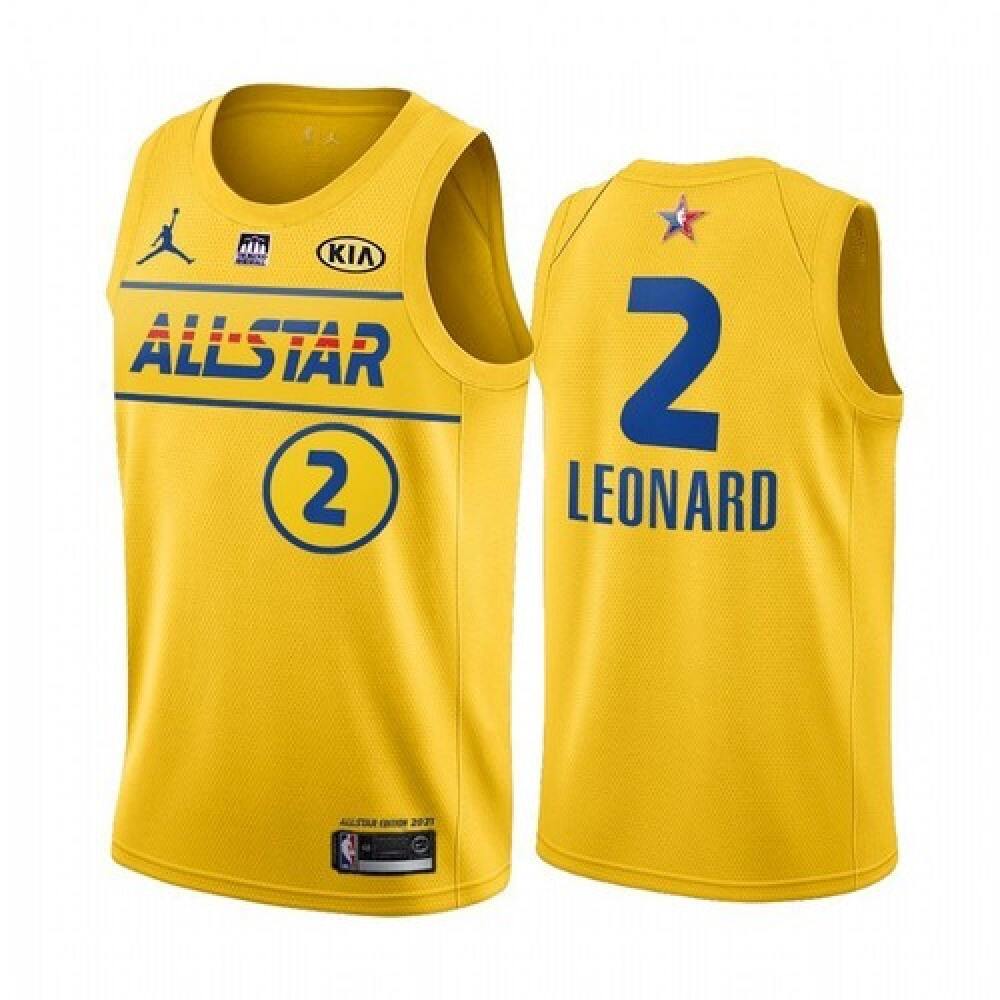 Kawhi Leonard2 Jersey Yellow - - Fan Favorite