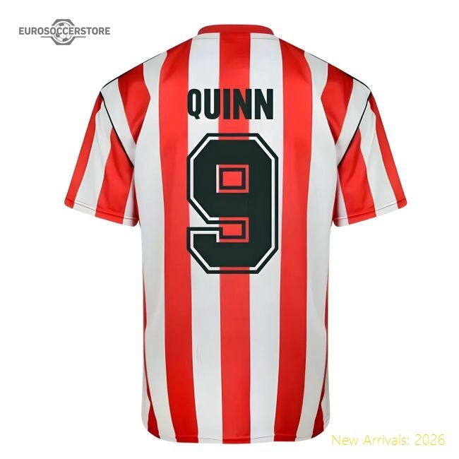 High-quality Score Draw Sunderland 1990 Retro Football Shirt (quinn 9)