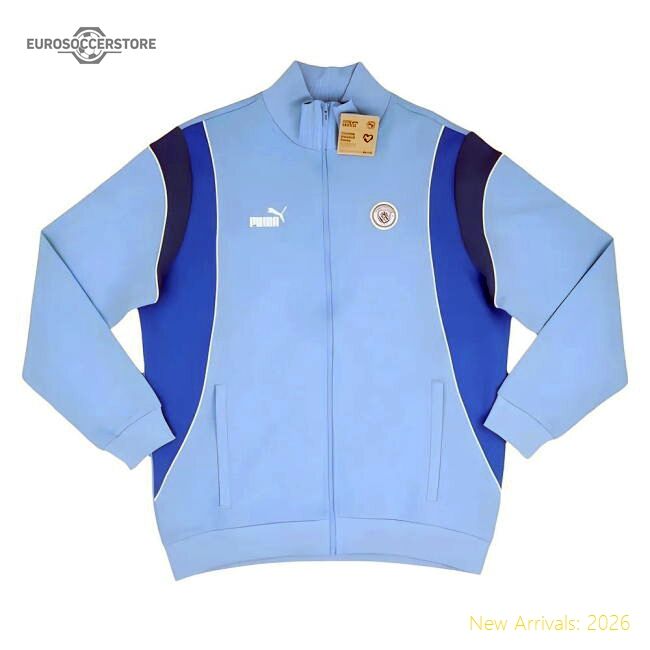 Authentic 2023-2024 Man City Ftblarchive Track Jacket (light Blue)