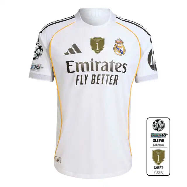 Player Version Real Madrid Home Soccer Jersey 2025/26 Authentic Kit