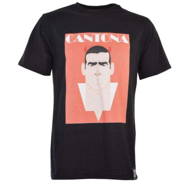 Men's Manchester Reds Retro Cantona T-Shirt (Black)