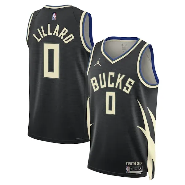 Damian Lillard MIL Swingman Jersey - fashionable Basketball - Black