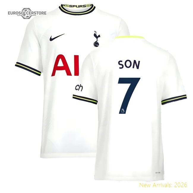2022-2023 Tottenham Hotspur Vapor Home Shirt (son 7) - Authentic Design