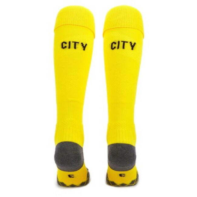 2019-2020 Manchester City Third Goalkeeper Socks (Yellow) - Kids - ...