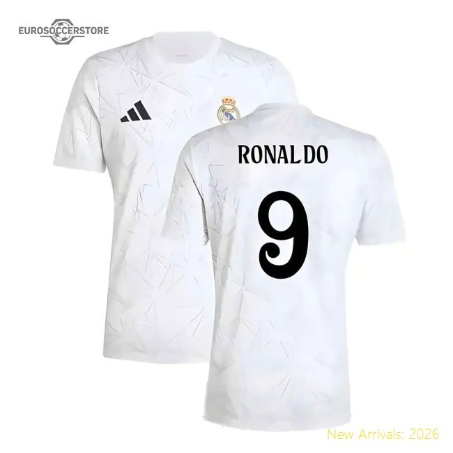 2024-2025 Real Madrid Pre-match Shirt (white) (ronaldo 9)