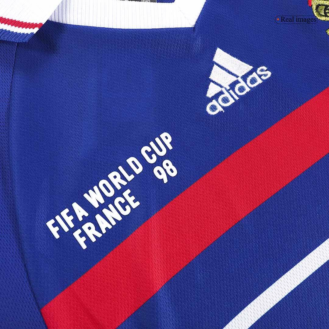 Retro HENRY #12 1998 France Home  Soccer Jersey Authentic Kit