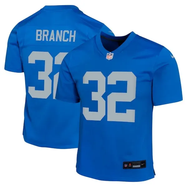 None Brian Branch Game Jersey - Blue | NFL Player Jersey | NFL Footbal