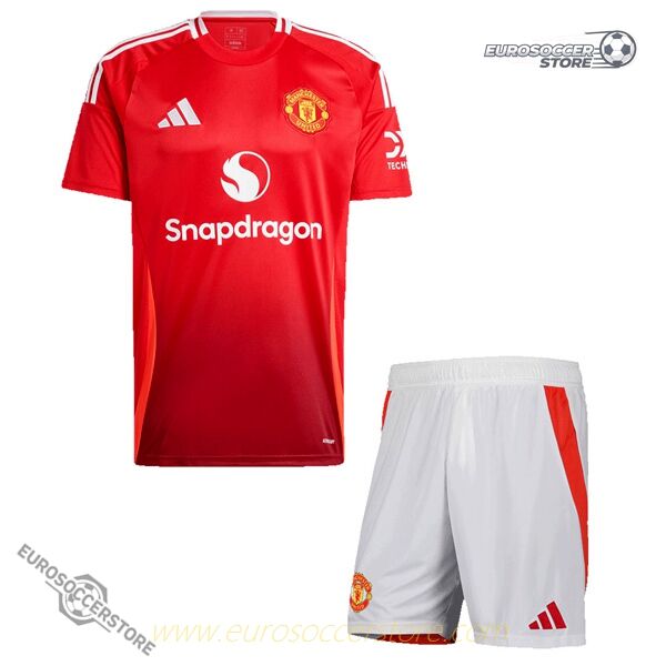 Men's Home Jersey Kit for Manchester United 24-25 Season