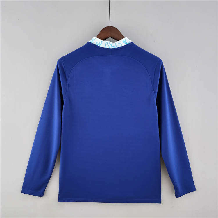 Chelsea 2223 Home Blue Soccer Jersey Long Sleeve Football Shirt -