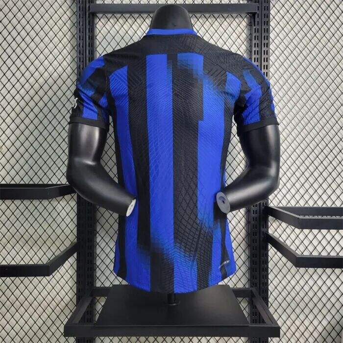 Inter Milan 2324 Home BlueBlack Football Shirt Authentic Version -