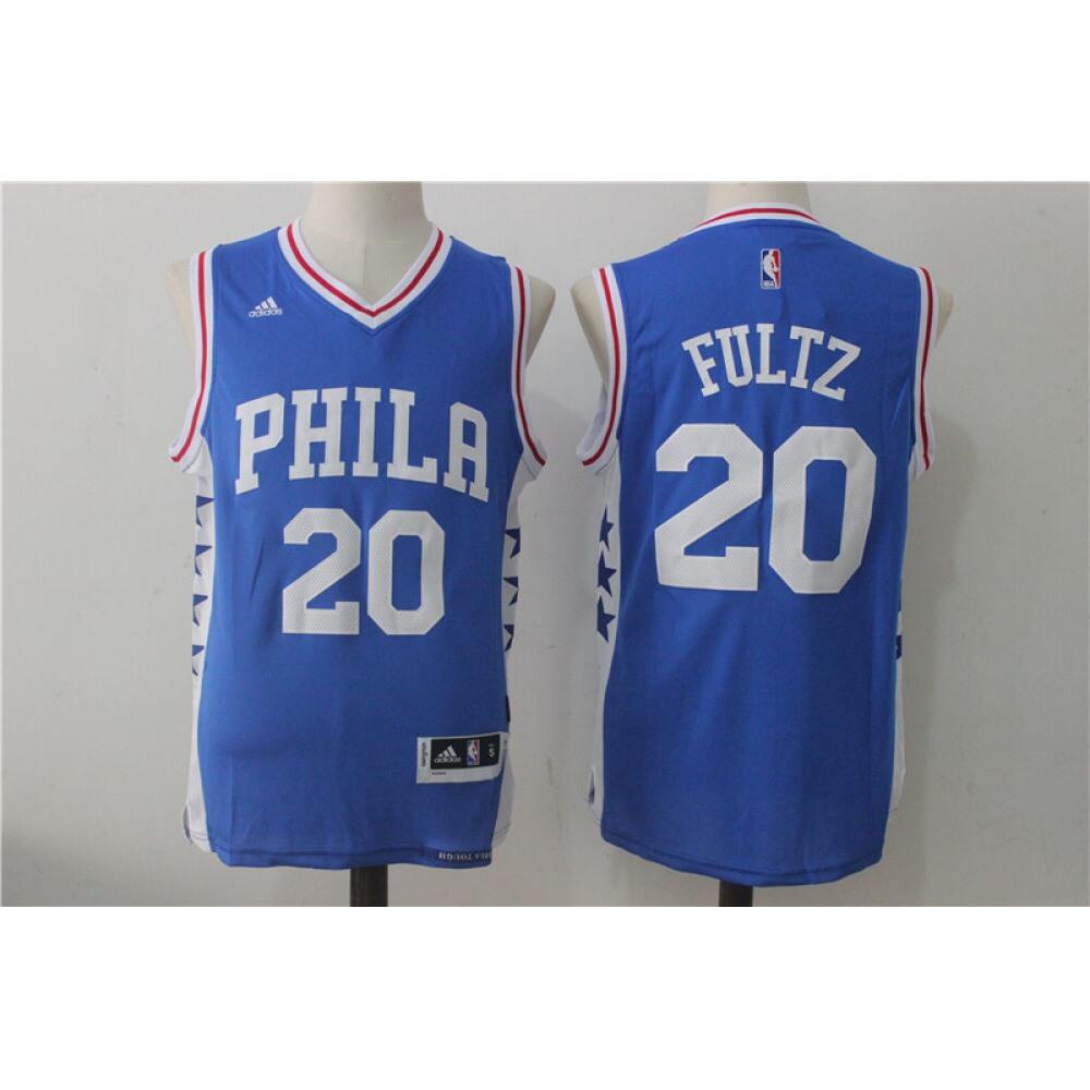 Game Day Performance Men's PHI #20 Fultz Blue Basketball Jersey