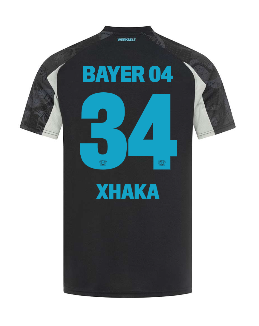 Bayer 04 Leverkusen XHAKA 34 Third Jersey for the 24-25 season.