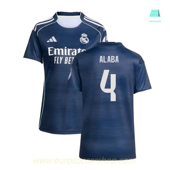 2025-2026 Real Madrid Authentic Away Shirt (Womens) (Alaba 4)