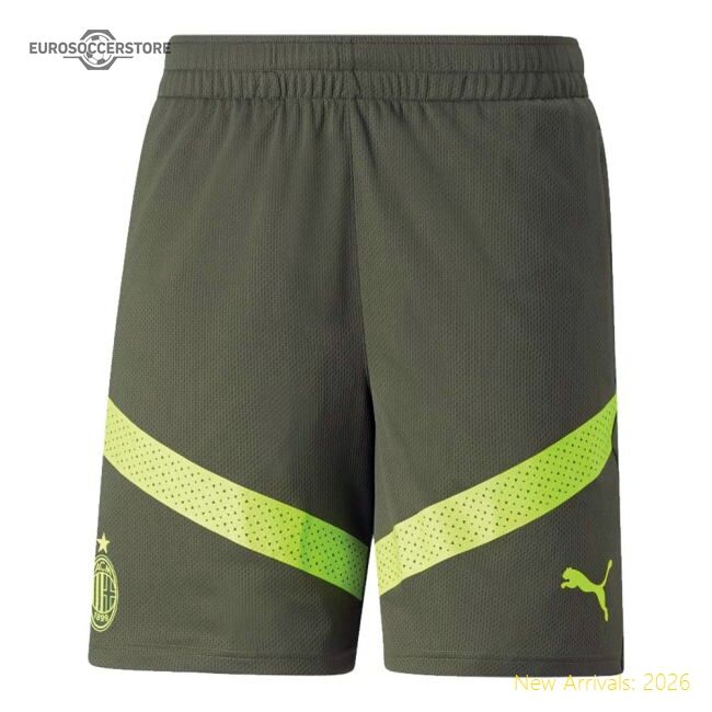 Excellent 2022-2023 Ac Milan Training Match Shorts (dark Green)