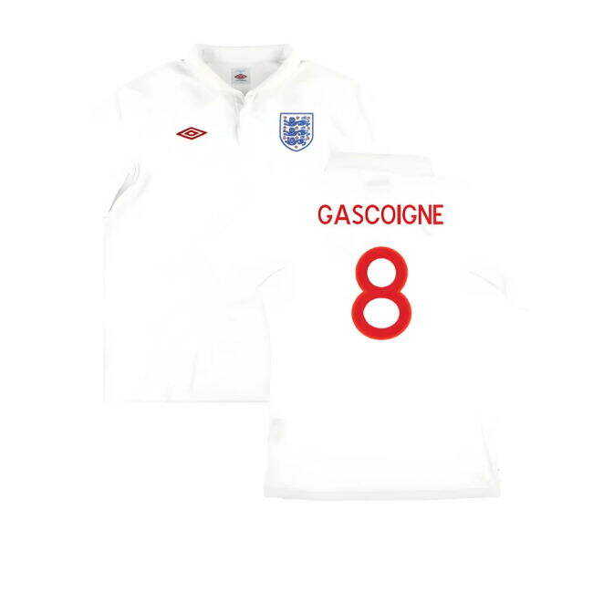 Exquisite England 2010-12 Home Shirt ((Very Good) M) (Gascoigne 8) From China