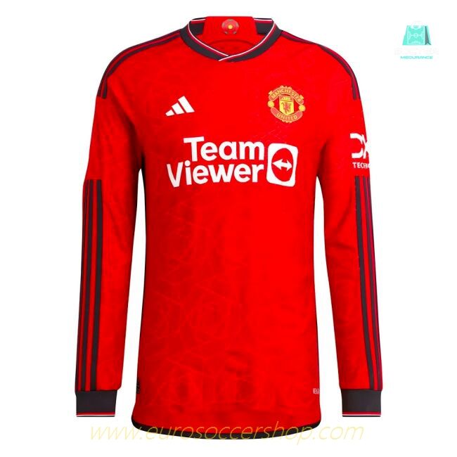 2023-2024 Man Utd Authentic Long Sleeve Home Shirt